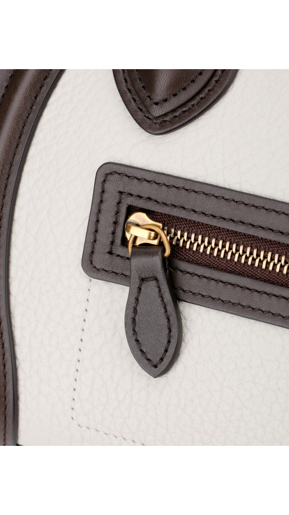 Celine Luggage Tote Tricolor Skinn med Crossbody Stropp