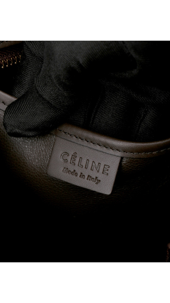 Celine Luggage Tote Tricolor Skinn med Crossbody Stropp