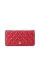 Chanel Lommebok  Lammeskinn Rød
