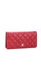 Chanel Lommebok  Lammeskinn Rød