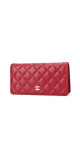 Chanel Lommebok  Lammeskinn Rød