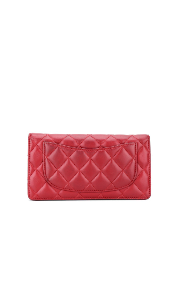 Chanel Lommebok  Lammeskinn Rød