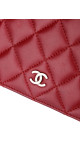 Chanel Lommebok  Lammeskinn Rød