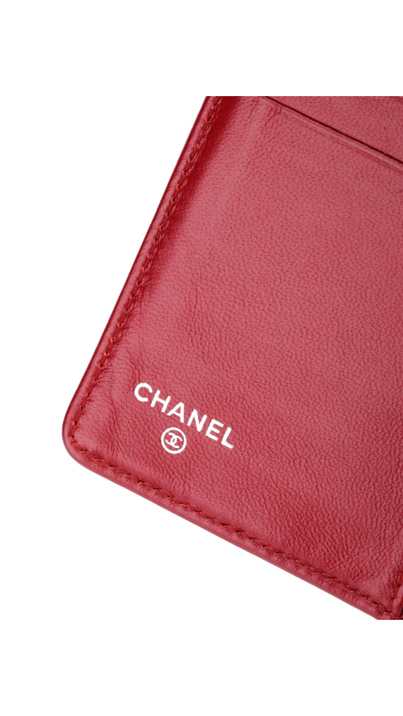 Chanel Lommebok  Lammeskinn Rød