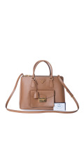 Prada Saffiano Shoulder Bag Karamellbrun