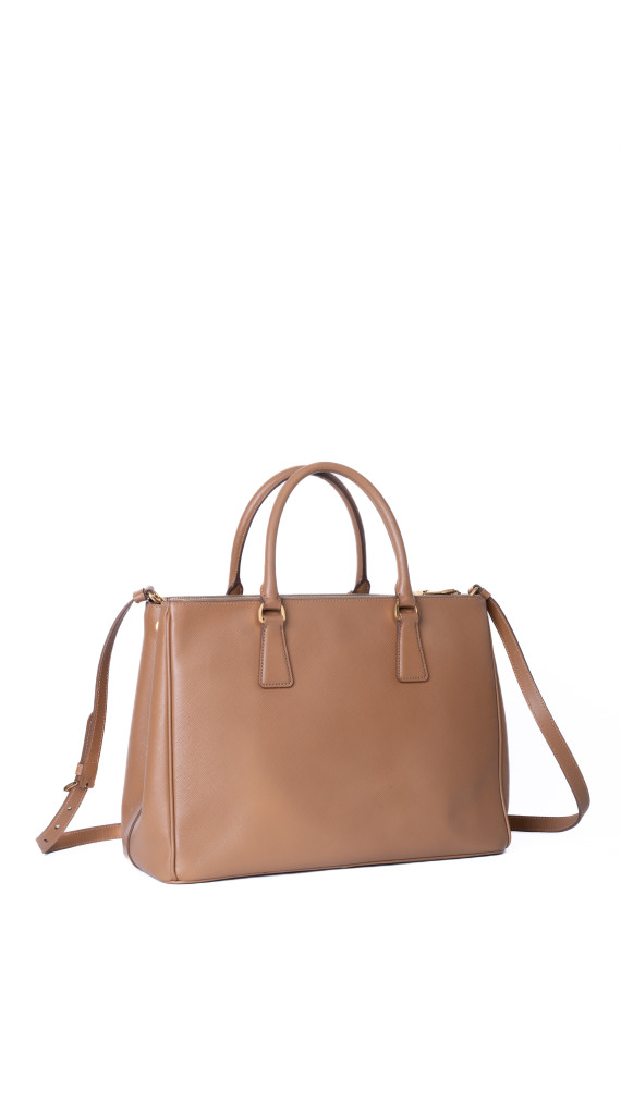 Prada Saffiano Shoulder Bag Karamellbrun