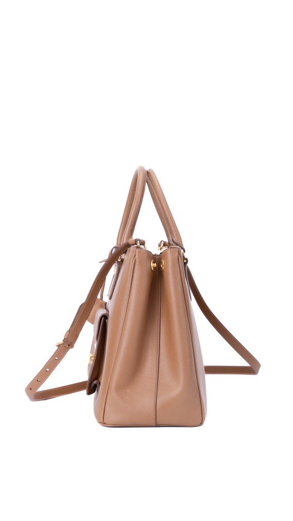 Prada Saffiano Shoulder Bag Karamellbrun