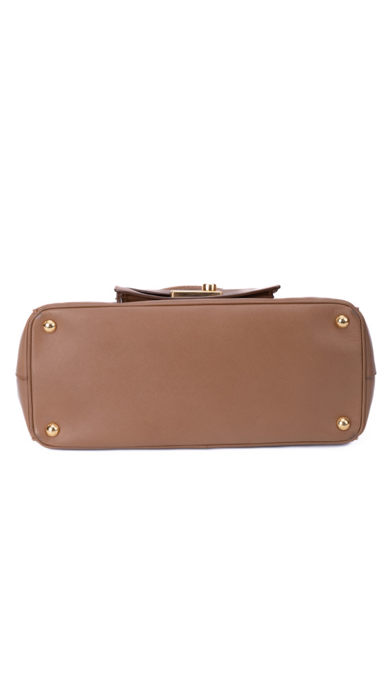 Prada Saffiano Shoulder Bag Karamellbrun
