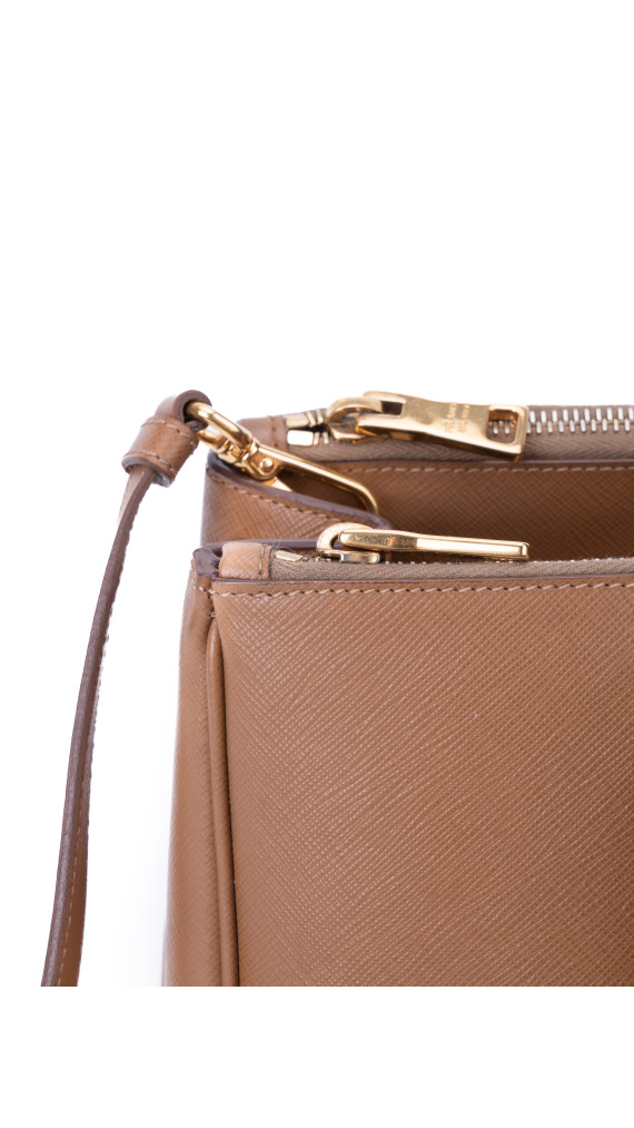 Prada Saffiano Shoulder Bag Karamellbrun