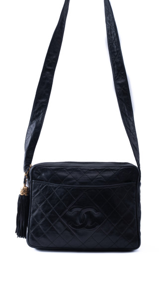 Vintage Chanel skulderveske i lammeskinn