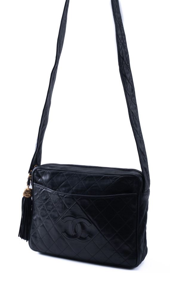 Vintage Chanel skulderveske i lammeskinn