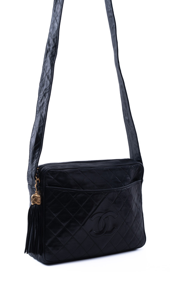 Vintage Chanel skulderveske i lammeskinn