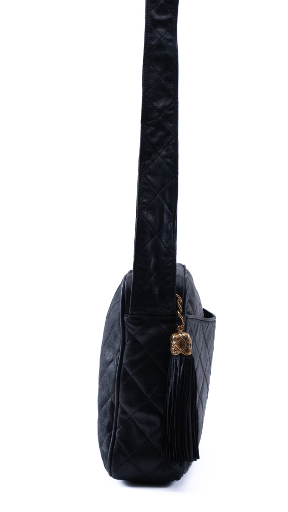 Vintage Chanel skulderveske i lammeskinn