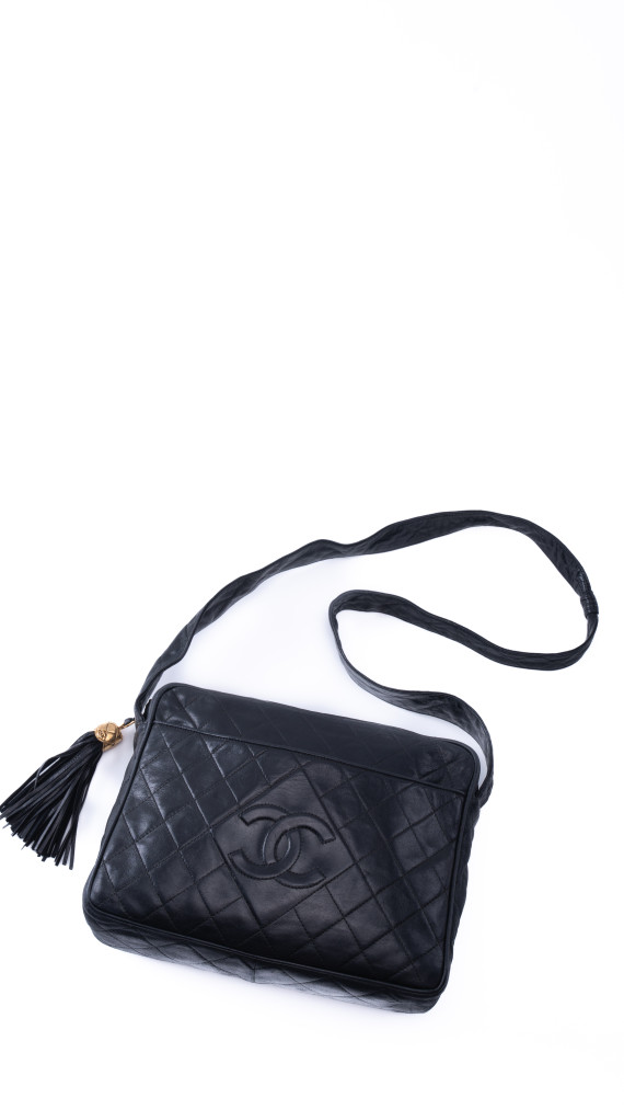Vintage Chanel skulderveske i lammeskinn