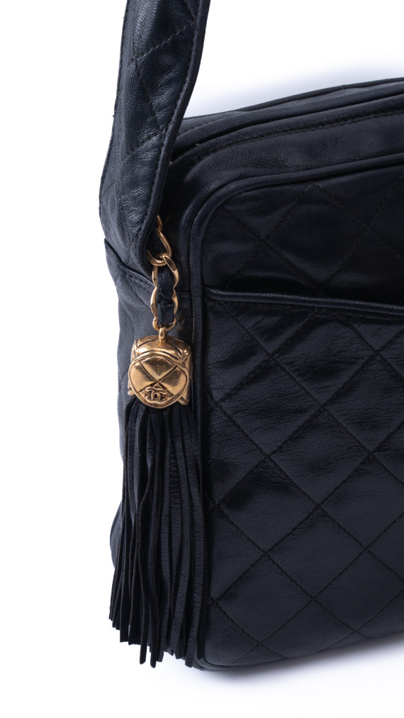 Vintage Chanel skulderveske i lammeskinn