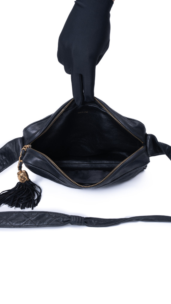 Vintage Chanel skulderveske i lammeskinn
