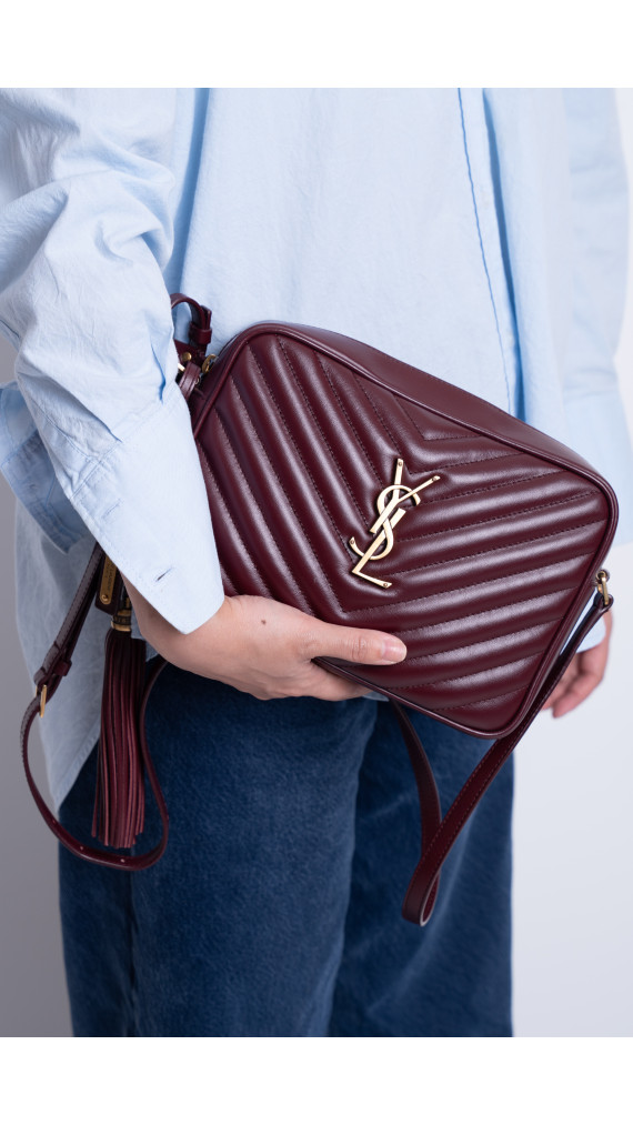 Saint Laurent Lou Camera Bag Burgunder