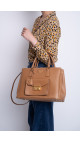 Prada Saffiano Shoulder Bag Karamellbrun