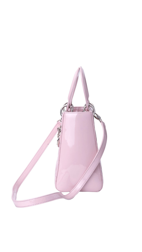 Lady Dior Patent Leather Bag Size Medium