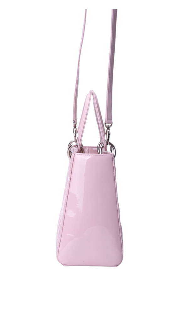 Lady Dior Patent Leather Bag Size Medium