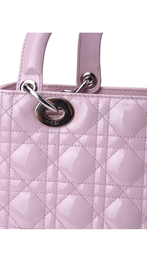 Lady Dior Patent Leather Bag Size Medium