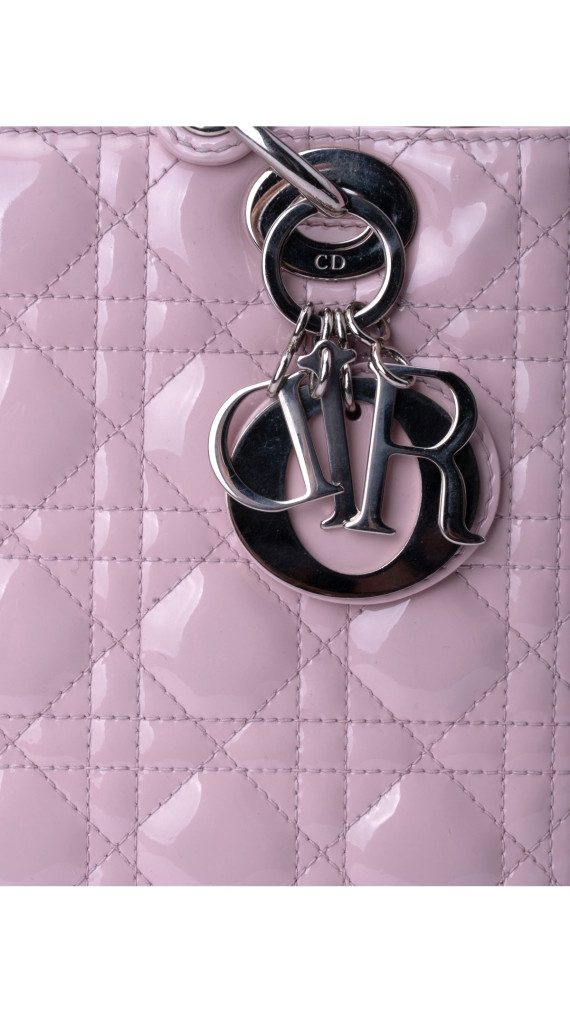 Lady Dior Patent Leather Bag Size Medium