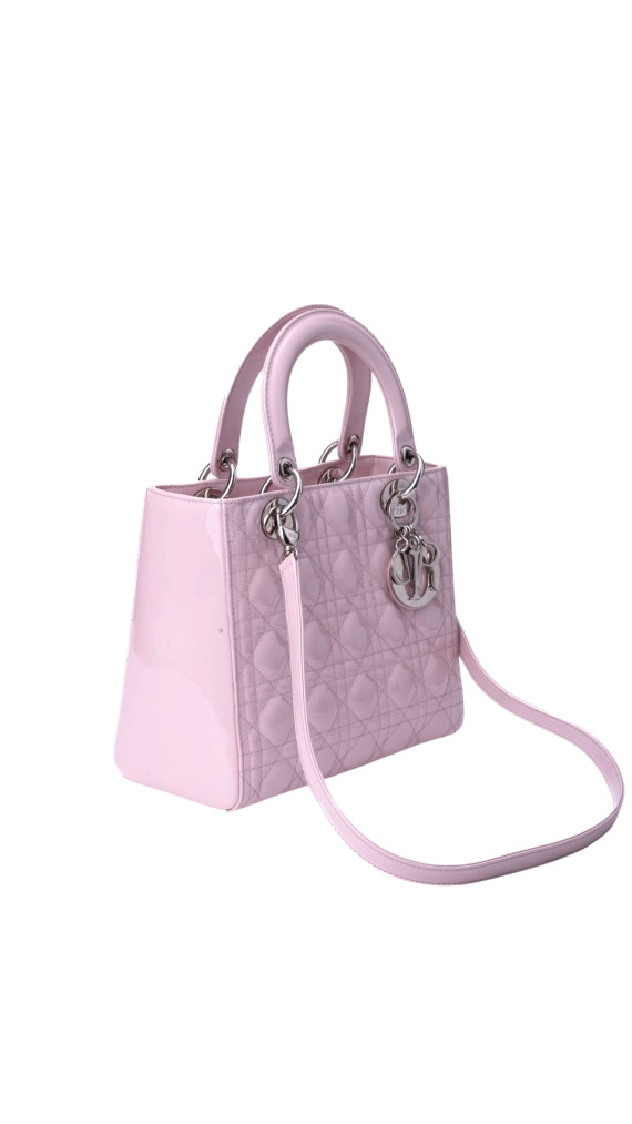 Lady Dior Patent Leather Bag Size Medium