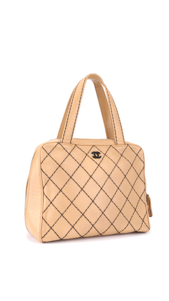 Chanel Vintage Surpique Bowler Bag