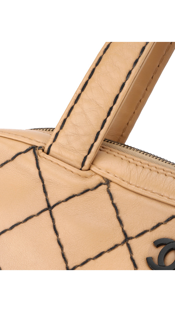 Chanel Vintage Surpique Bowler Bag