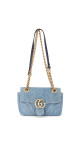Gucci Pearly GG Marmont Bag i Lyseblå Denim