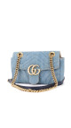 Gucci Pearly GG Marmont Bag i Lyseblå Denim