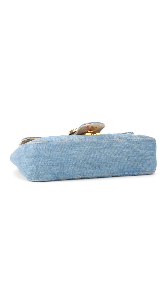 Gucci Pearly GG Marmont Bag i Lyseblå Denim