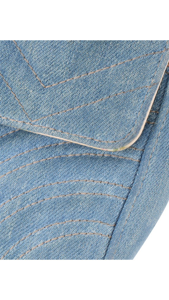 Gucci Pearly GG Marmont Bag i Lyseblå Denim