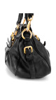 Prada Vitello Daino Gaufre Leather Shoulder Bag i Sort