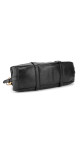 Prada Vitello Daino Gaufre Leather Shoulder Bag i Sort