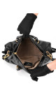 Prada Vitello Daino Gaufre Leather Shoulder Bag i Sort