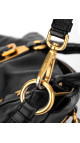 Prada Vitello Daino Gaufre Leather Shoulder Bag i Sort