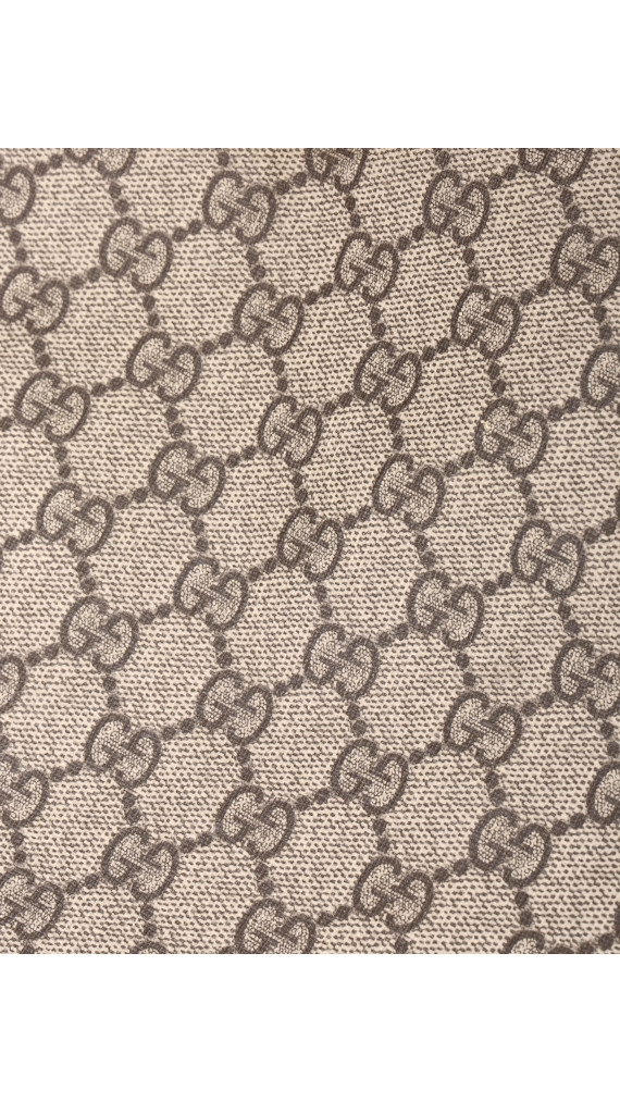 Gucci GG Supreme Canvas Tote Bag med Beige Skinntrimm