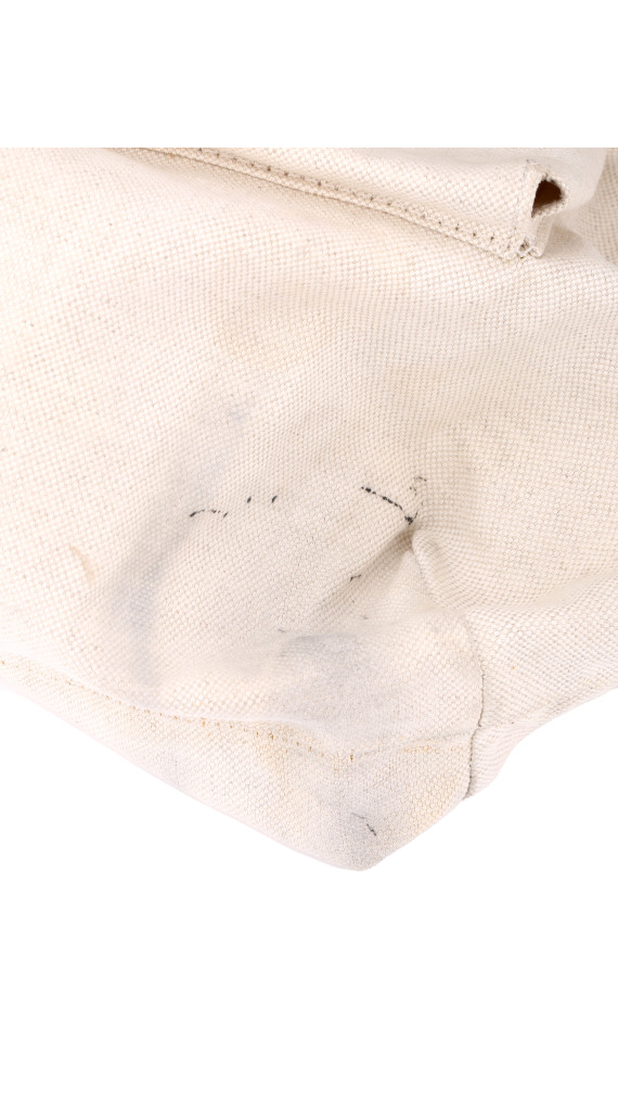 Gucci GG Supreme Canvas Tote Bag med Beige Skinntrimm