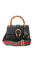 Gucci Dionysus Bamboo Top Handle Bag i Sort Skinn