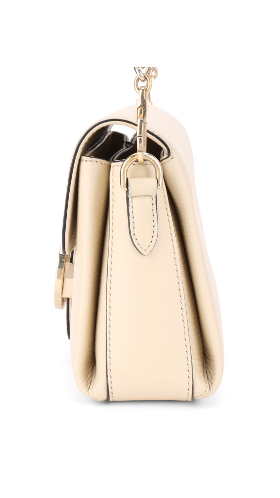 Gucci Interlocking GG Chain Shoulder Bag i Hvit Skinn