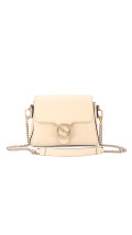 Gucci Interlocking GG Chain Shoulder Bag i Hvit Skinn