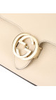 Gucci Interlocking GG Chain Shoulder Bag i Hvit Skinn