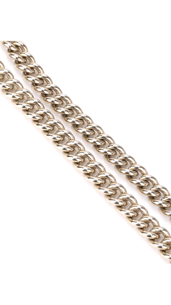 Gucci Interlocking GG Chain Shoulder Bag i Hvit Skinn