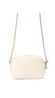 Chanel Quilted Camera Bag i Hvit Skinn
