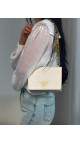 Prada Bauletto Saffiano Leather Shoulder Bag i Hvit