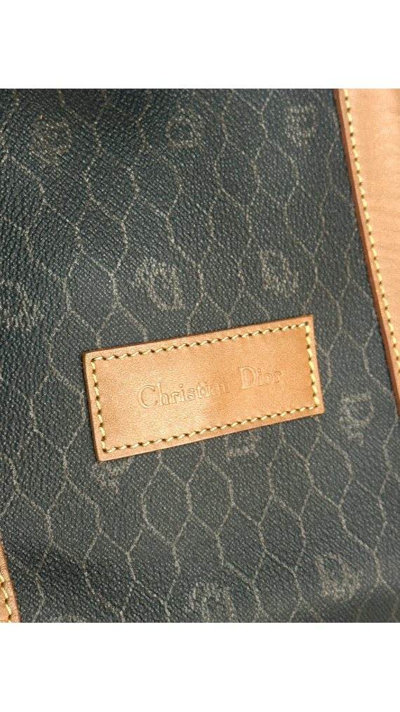Dior Boston Monogram Leather Bag