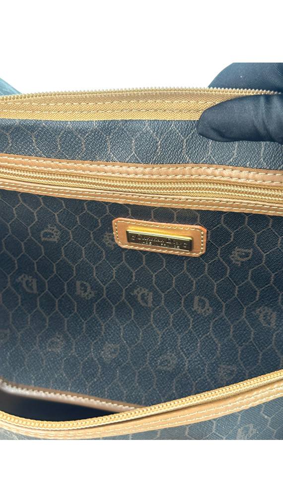 Dior Boston Monogram Leather Bag