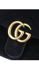 Gucci GG Marmont Matelassé Velvet Shoulder Bag – Sort