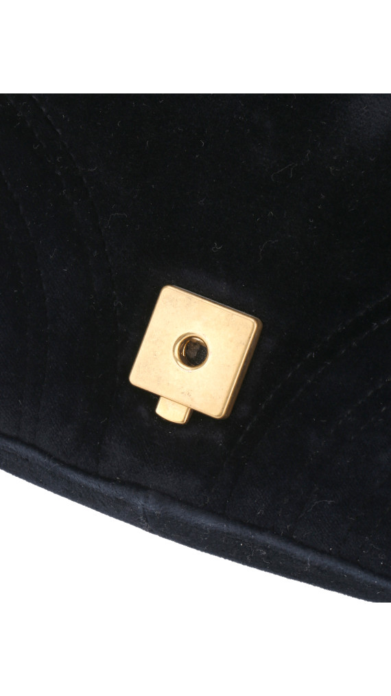 Gucci GG Marmont Matelassé Velvet Shoulder Bag – Sort